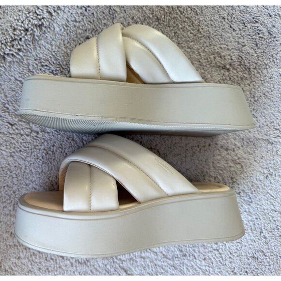 Vagabond Sandal Womens Size 6 Ivory Courtney Crossband Open Toe Slide Casual - Picture 8 of 16